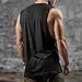 InleaderStyle Men's Workout Tank Tops Cotton Gym Muscle Sleeveless T-Shirts Bodybuilding Fitness Athletic Tank Tops - BK-L