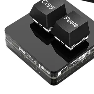 The Style Sutra Copy and Paste 2 Key Keyboard RGB USB Mini Keyboard 2 Keys for Audio Drawing Black