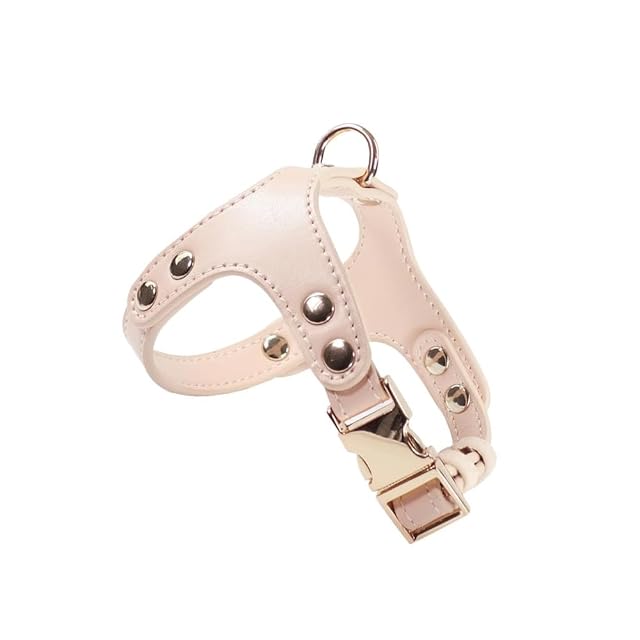 Record - Arnés para Perros London de Suave Piel sintética - Talla S - Circunferencia 44-53 cm - Color Rosa