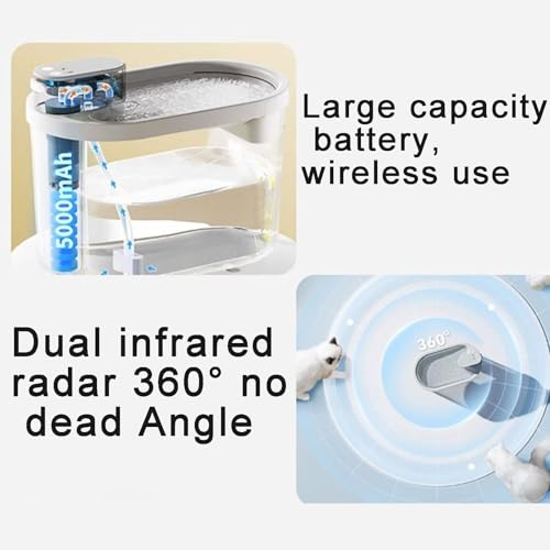 Fuente de Agua Inteligente para Mascotas 5000mAh miniatura 6