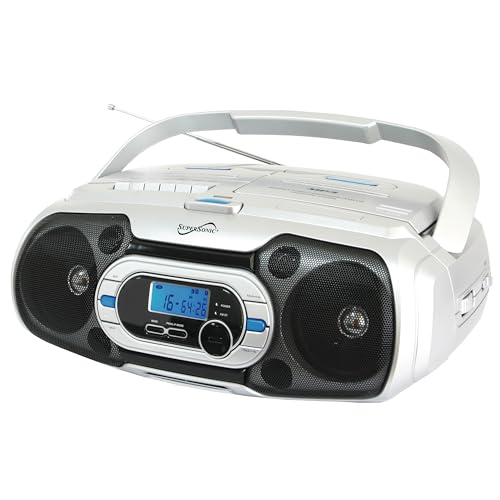 Supersonic SC-729BT Top Loading Programmable MP3/CD Boombox 