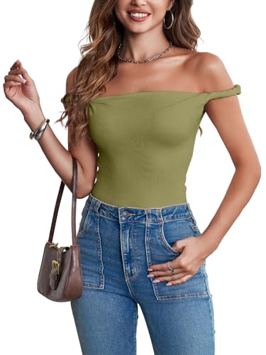 Tankaneo Womens Off The Shoulder Top Sleeveless Slim Fit Stretchy Tank Top Y2k Casual T Shirts3