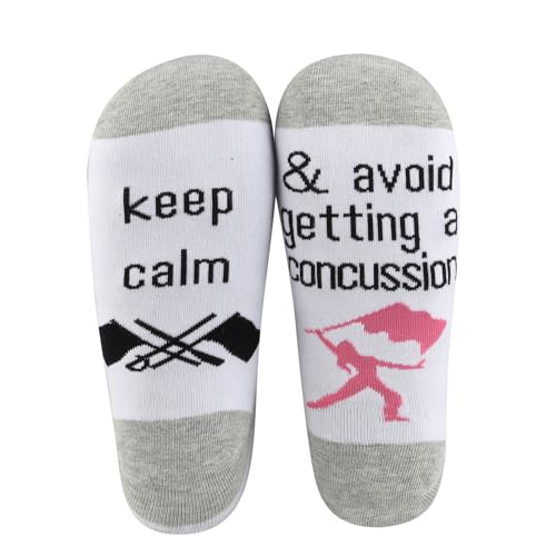 MBMSO 2 Pairs Color Guard Socks - Gifts for Coach Team - Keep Calm and Avoid Getting a Concussion - Winter Guard Gift2