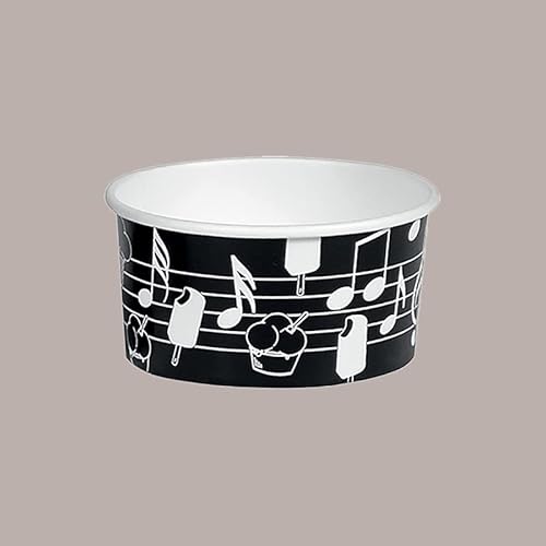 Lucgel Eisbecher 80cc Schwarz/Weiß, 250 Stück