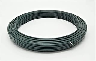 SpeedwellStar Fencing Stretcher Wire 30 Meters x 3mm Thick 1 KG Weight Garden Fence Straining PVC Coated Coil Heavy Duty Green Line Galvanised