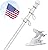Barcetine 5ft Stainless Steel Flag Pole for House, Tangle Free Design with Two-Position Bracket, White, for 3x5 American Flag, Outdoor Use