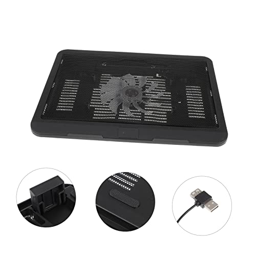 Base para laptop ventilada con ventilador negro miniatura 6