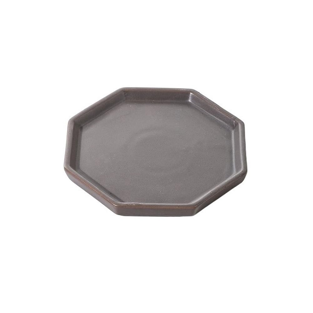 K5C7S3W9D6 plant dish saucer Octagon Flower Planter Drip Tray, Plant Saucers for Home Office Gardening(Gris,Small)