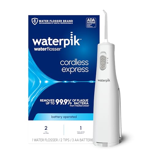 Waterpik Cordless Express Water Flosser, Battery Operated & Portable for Travel & Home,...