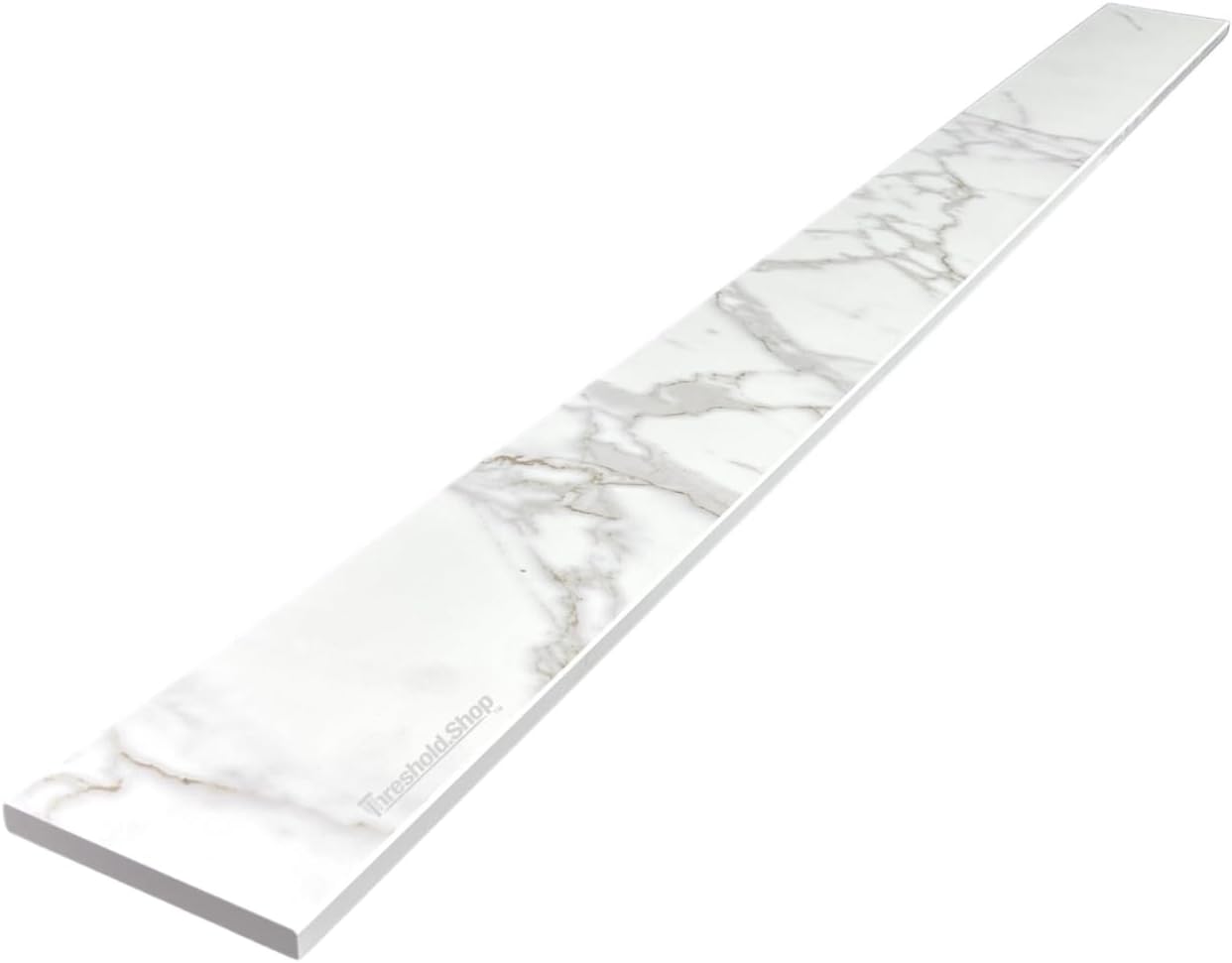 Custom Size Calacatta Gold Engineered Marble Threshold Shower Curb Top for