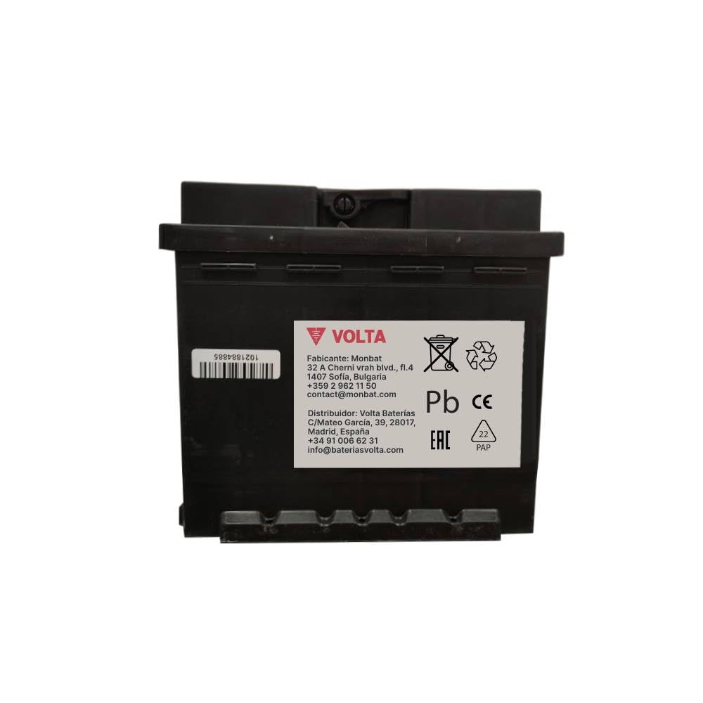 Bateria de Coche Standard 45Ah 360A Volta L450I para Automóvil de turismo - Borne +Izq - Medidas Largo 207 x Ancho 175 x Alto 190 mm con 2 años de Garantía - Fabricación Europea.