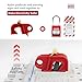 HiLKCO 20pcs Circuit Breaker Lockout Device,Breakers Lock Kit Lock Out Tag Out Set Electrical OSHA-Compliant, Single & Multi-Pole, Industrial Grade