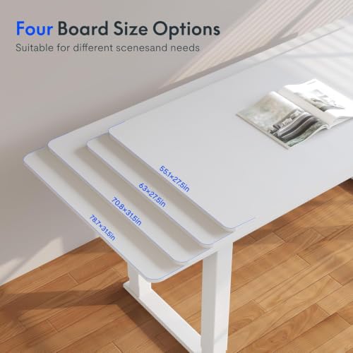 Image of SANODESK 4-Leg 78''x32'' Large Electric Height Adjustable Standing Desk | Computer Stand Up Desk with Memory Presets for Home Office, Computer Workstation, White