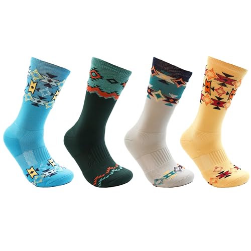 Thunderbird Moisture Wicking Hiking Socks | Pack of 4 - Unisex | Lightweight Socks for Outdoor | Quick Dry