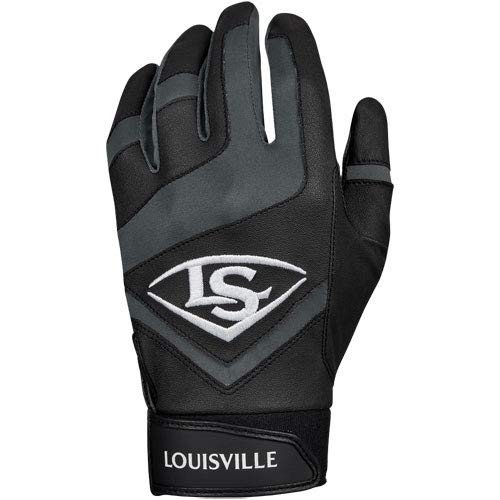 Louisville Slugger luvas de rebatida genuínas para jovens - juvenil grande, preta