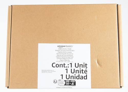 Amazon Basics Digitale Küchenwaage mit LCD-Anzeige (mit Batterien), Edelstahl, BPA-frei, Wiegt bis zu 11 Pfund, Schwarz – Bild 5