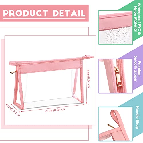 Chunful 10 Pieces Clear Makeup Bags Cosmetic Storage Bags PVC Zipper Pouches Travel Waterproof Clear Cosmetic Pouch for Women Organizing Toiletries Traveling Bathroom2