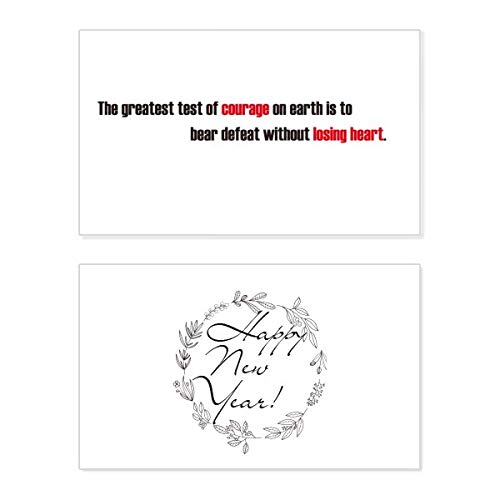 Tarjeta conmemorativa con cita inspiradora en inglés para Año Nuevo