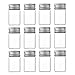 FSSTUD 12 flaconi per messaggi di desiderio in vetro trasparente, mini barattoli vuoti in polvere liquida, contenitori decorativi con tappo a vite in alluminio, 20 ml immagine