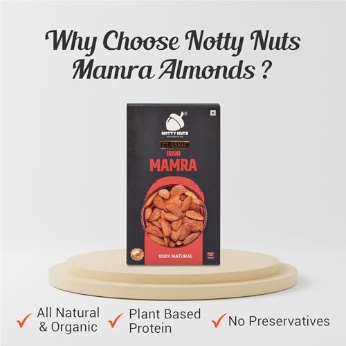 Image of NOTTY NUTS Premium Raw Mamra Almonds 750GM Pure Rich in Protein| 100% Natural and Quality Badam Giri | Dry Fruits Real Nuts