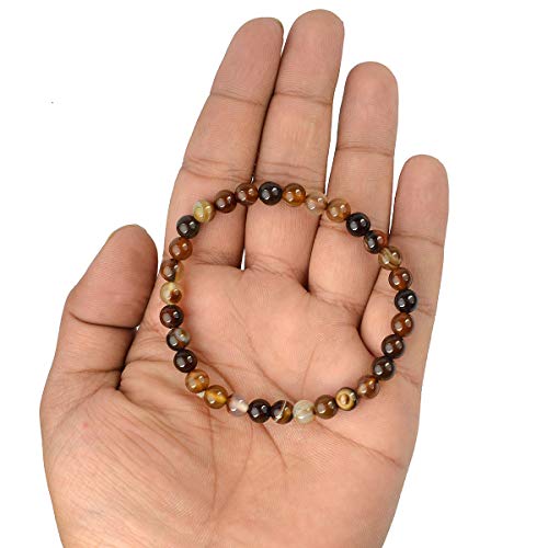 Image of Reiki Crystal Products Natural Crystal Stone Bracelet 6 mm Round Beads for Men & Women | Gemstone Jewellery Bracelet | Reiki Charged | Multiple Stone Variants Available