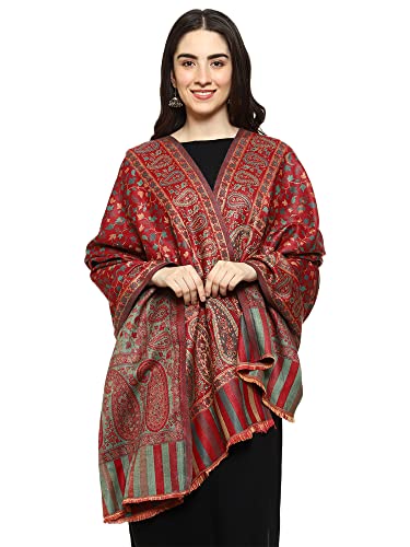 Weavers Villa Women's Kashmiri Woven Acro Wool Paisley Kani Ladie...