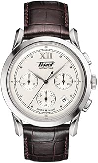 TISSOT watch Heritage 1948 silver color dial leather T66171233 Men's