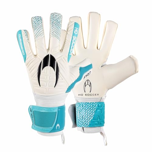 HO Soccer Guerrero Pro Justice NG Ocean Blue, Guantes de Portero, Unisex Adulto, Blanco/Azul,9,5