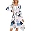 White Blue Color Block Floral