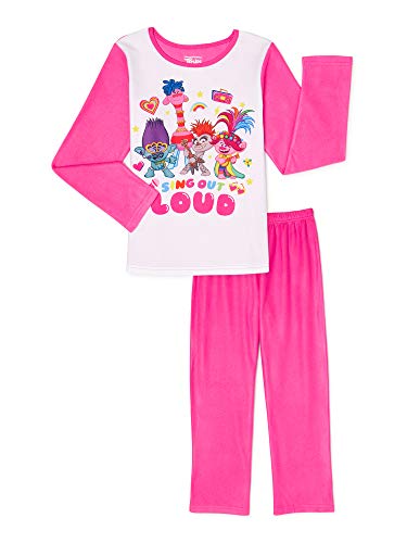 Girl's Trolls Sing Out Loud 2 Piece Flannel Pajama Set