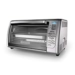 Black+Decker Countertop Convection Toaster Oven, 8 One-touch Cooking Functions, Stainless Steel