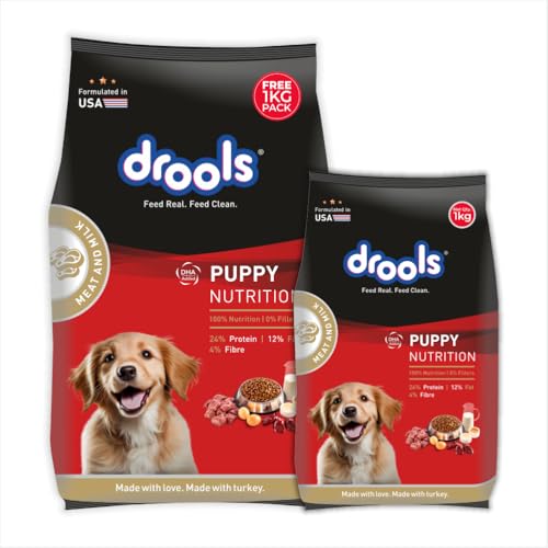 Image of Drools Puppy Dry Dog Food 2.8kg + 1kg | Meat and Milk Flavour | Supports Healthy Brain Development and Cognitive Function | Antioxidants | Chelated Minerals | Better Bioavailability of Minerals