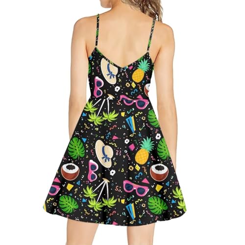 Image of Coloranimal Women's Summer Sleeveless Casual Swing Dresses with Loose Fit Beach Sundress