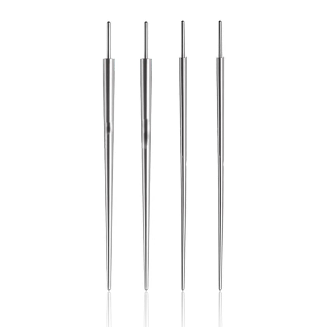 4 Piezas Piercing Taper Insertion, 316 Acero Quirúrgico, 14G 16G 18G, Pins Piercings para Piercing oreja/Nariz/Labio/Ceja/Vientre/Lengua,Taper Kit (1mm, 1.2mm)