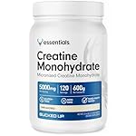 Bucked Up Pure Micronized Creatine Monohydrate for Women and Men - Easy to Mix and Unflavored - 5G Per Serving - 120 Servings - 600 Grams Per Container