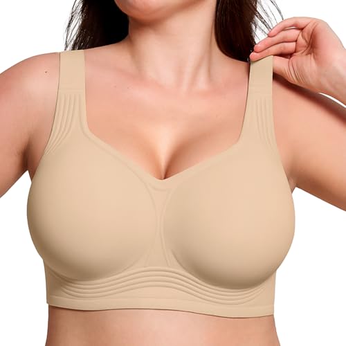 Image of ProKloud Jelly Bras for Women No Underwire Wireless Bra with Support and Lift Full Coverage Plus Size Comfy Seamless Bra
