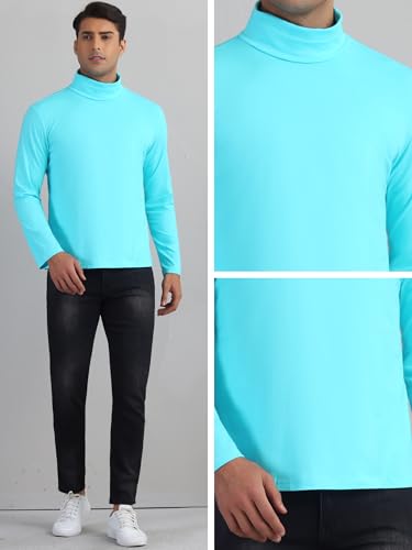 Lars Amadeus Turtleneck Top for Men's Slim Fit Long Sleeves Knitted Pullover T-Shirt4