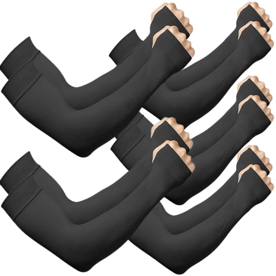 UV Protection Arm Sleeves Black – Cooling Sun Sleeves for Outdoor Sports & Driving-picture-22
