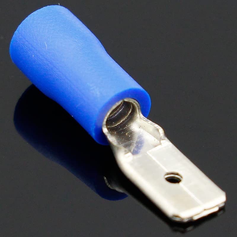 100 pièces (50 paires) de cosses à sertir isolées de 4,8 mm pour connecteurs électriques et de câblage femelle/mâle.