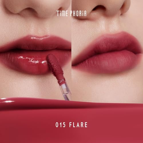 Image of Altera Blurring Tint Lip Stain 015 Flare, Deep Peddish Pink Glossy to Soft Matte Finish, Blur Lip Lines, Weightless No-Sticky Airy Velvet Texture, Vibrant Hydrating Long-Lasting Lip Makeup