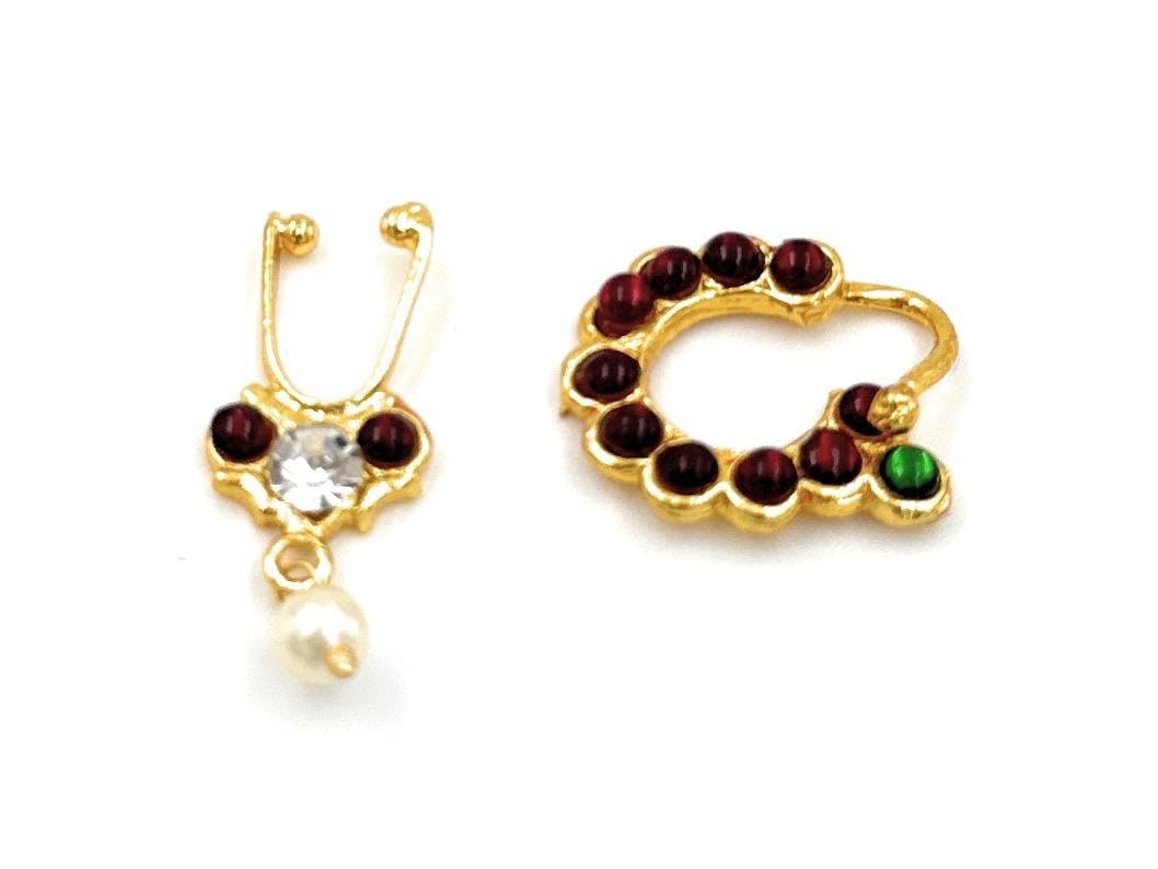 Nathu Bulak for Bharatanatyam & Kuchipudi | Elegant Traditional Nose Ring Jewelry for Dancers-image-25