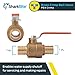 SharkBite 1 Inch Crimp Ball Valve, Brass Plumbing Fitting, PEX Pipe, PE-RT, 22463LFA