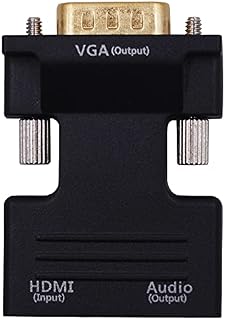 DYSYXD HDMI to VGA Adapter, HDMI to VGA Converter 1080p, with 3.5MM Audio Port, Used for Laptop, PC, Set-Top Box, Blu-Ray DVD,HDTV, Monitor, Projector