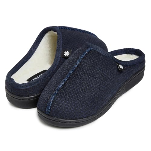 Image of Lucky Brand Boys Micro Suede Sherpa Clog Slippers Warm Cozy Indoor Outdoor Slip On House Shoes Plush Lined Comfort Clogs