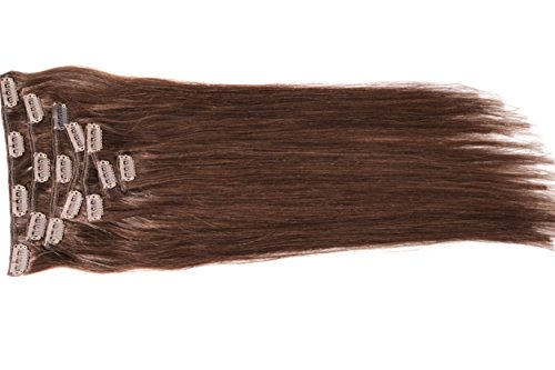 Extension de cheveux naturels à clip brun moyen : corrigez le manque de volume en 30cm