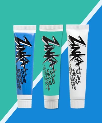 Zinka Team Face Paint and Sun Block - Seattle - White/Teal/Blue