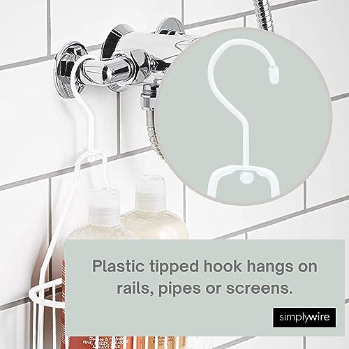 simplywire – 2 Tier Hanging Shower Caddy – Rust Resistant – White - Cosy Home Interiors simplywire – 2 Tier Hanging Shower Caddy – Rust Resistant – White - Image 6