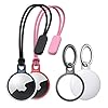 AirTag Keyring Stouchi [4Pack]Luchtvaart Aluminium Air Tag Case Houder Cover met twee sleutelhangers en twee riemen…