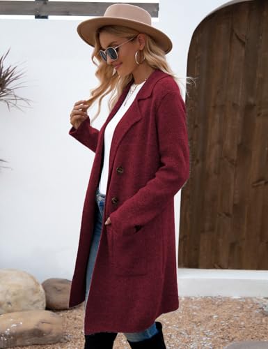 Image of CiCiBird Women Fall Long Cardigan Sweater Trendy Knit Jacket Coat Dressy Blazer Coatigan