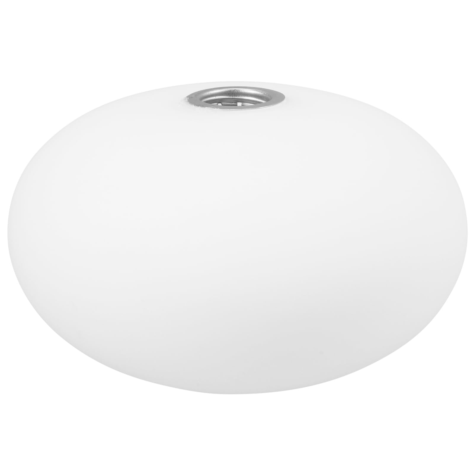 IMIKEYA Small Table Lamp Shade Made of White Glass with G9 Screw Thread, Featuring Easy Installation and Sturdy Material, for Room in Your Home a Flat Oval Sphere Design and Elegant